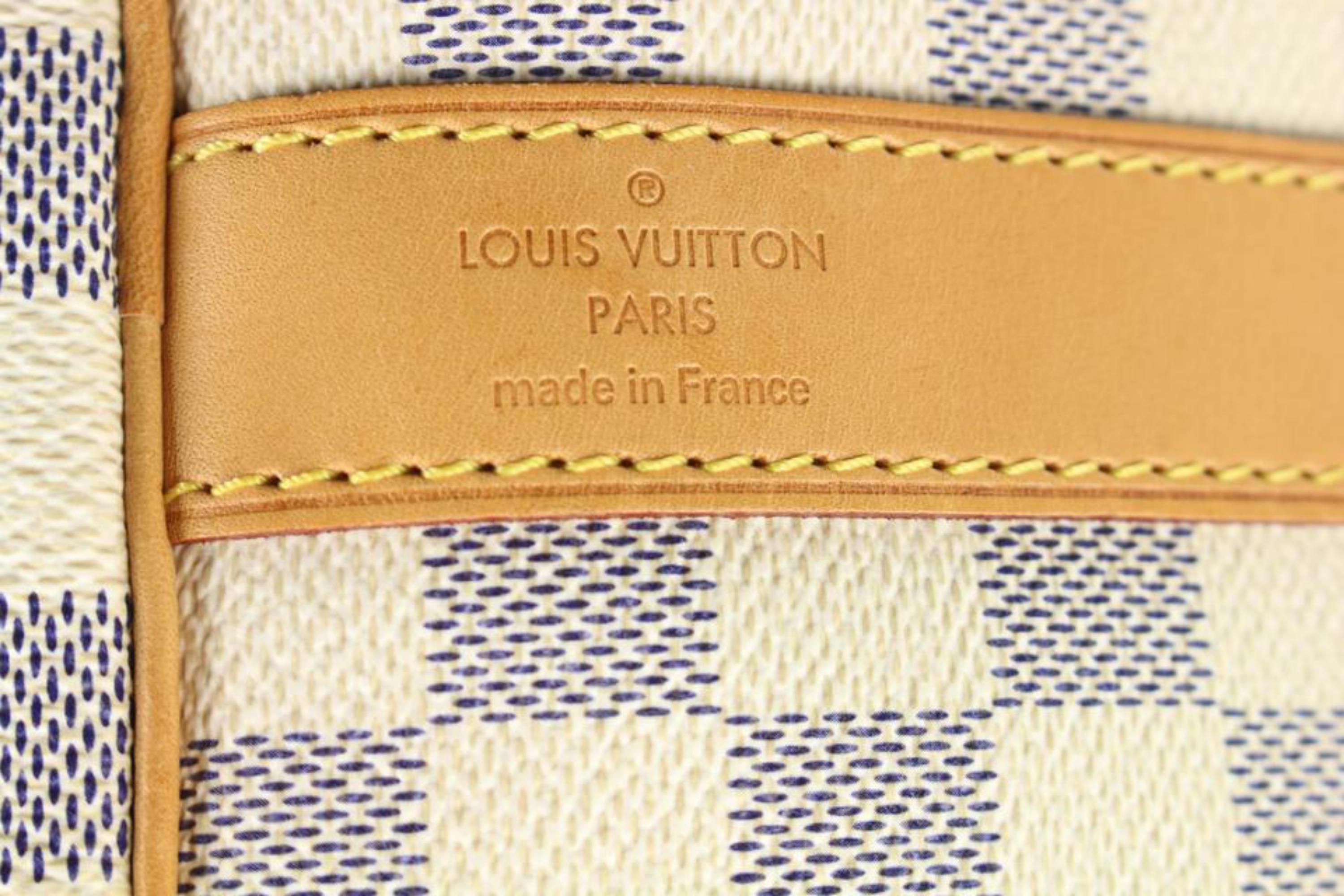 Louis Vuitton Damier Azur Keepall Bandoulière 55 Duffle with Strap 44lk96 Pour femmes en vente
