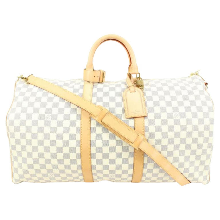 Louis Vuitton Damier Ebene Keepall Bandouliere 55 Duffle with Strap 51lk715s