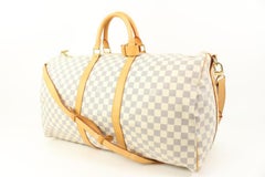 Louis Vuitton Damier Azur Keepall Bandouliere 55 Duffle with STrap s330lk27