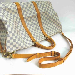 Louis Vuitton Damier Azur Keepall Bandouliere 55 with Strap 860315