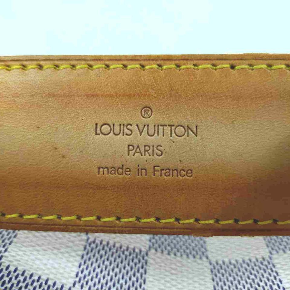 Beige Louis Vuitton Damier Azur Keepall Bandouliere 55 with Strap 860315