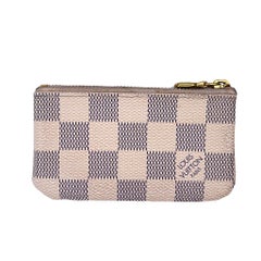 Used Louis Vuitton Damier Azur Keychain Pochette ID Cardholder