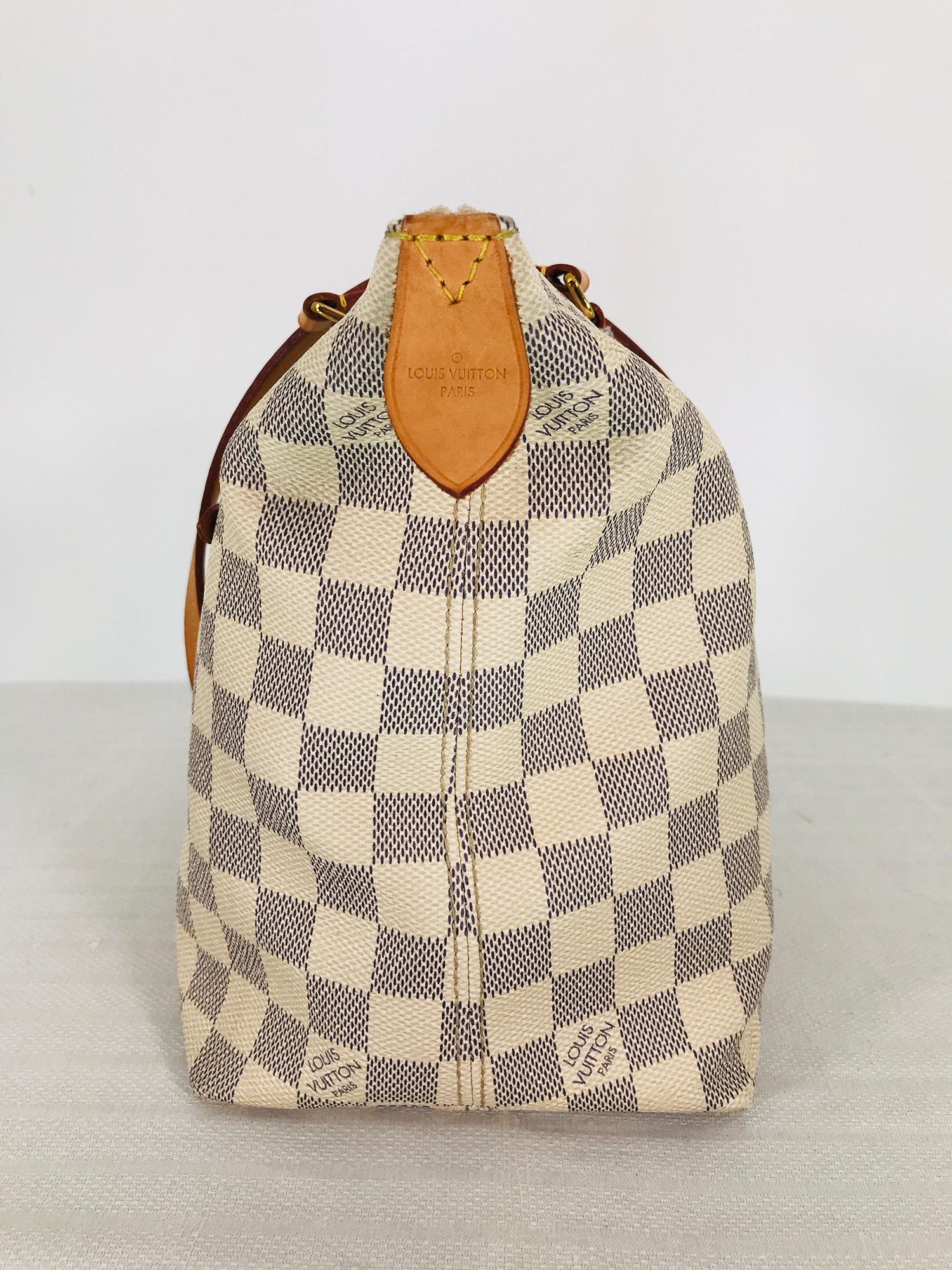 Louis Vuitton Damier Azur Lena Canvas PM Handbag In Good Condition For Sale In West Palm Beach, FL