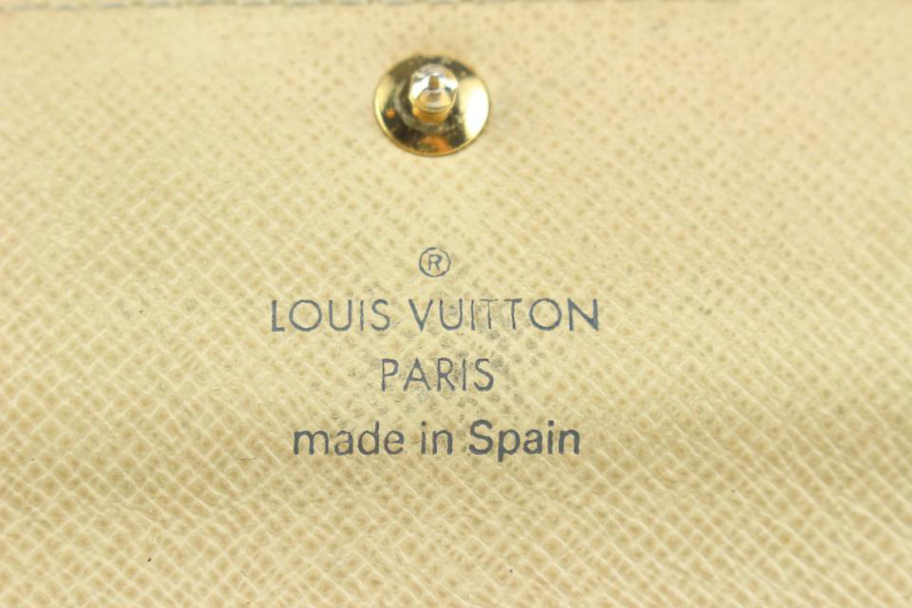 Beige Louis Vuitton Damier Azur Long Sarah Wallet 0LV1116