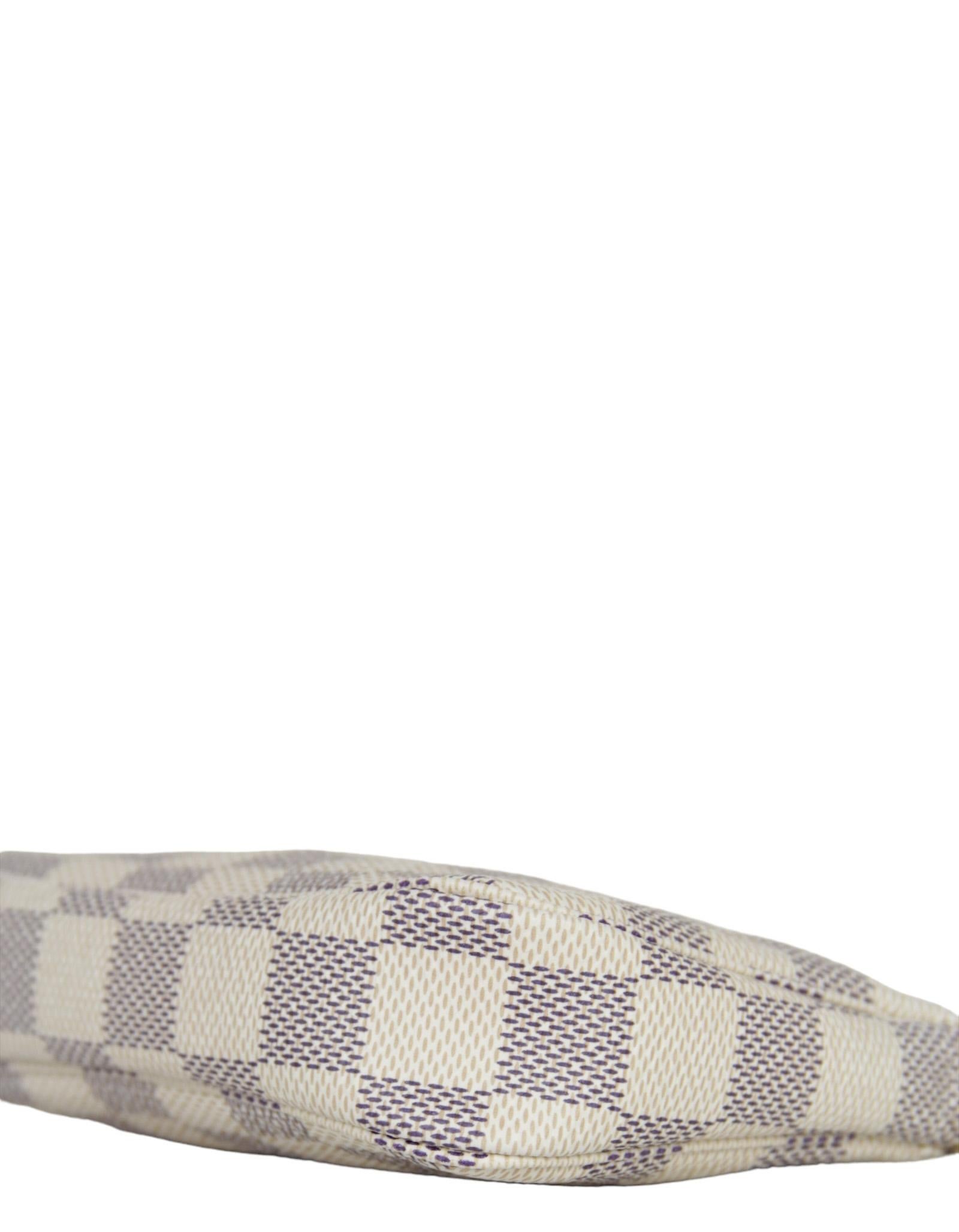 Louis Vuitton Damier Azur Mini Pochette Accessories Bag In Excellent Condition In New York, NY