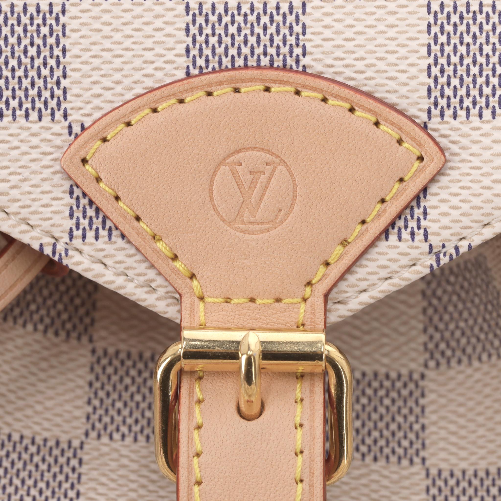Zaino Louis Vuitton Damier Azur Montsouris PM in vendita 5
