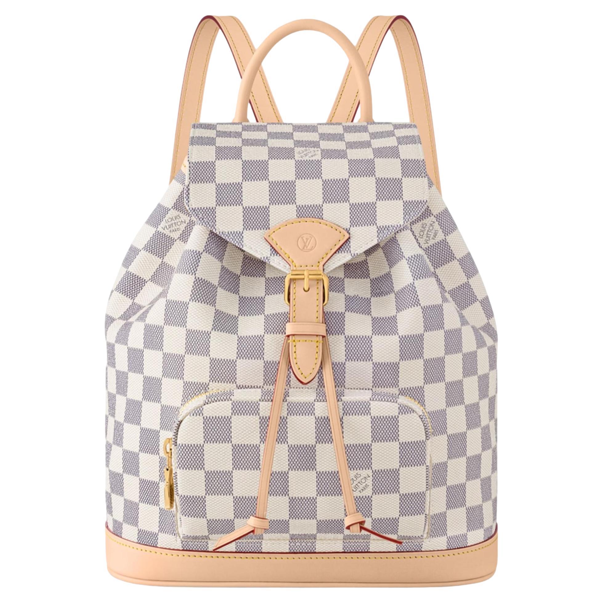 Zaino Louis Vuitton Damier Azur Montsouris PM in vendita