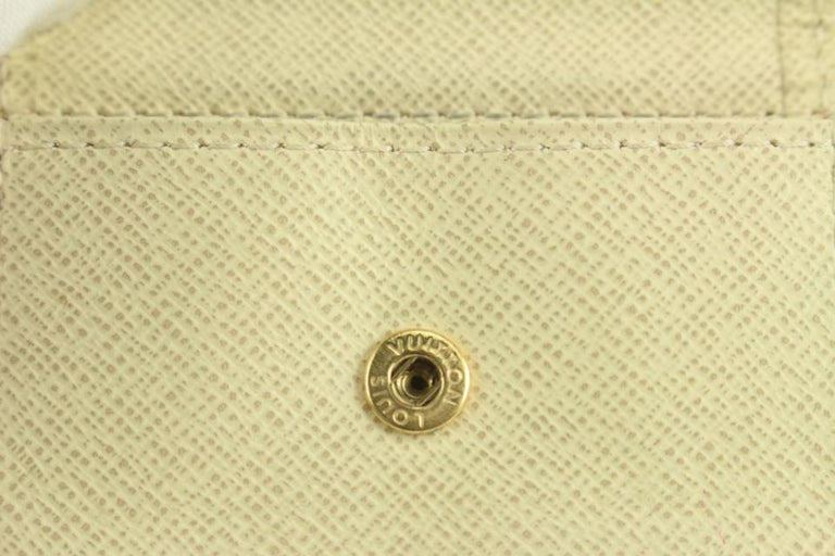 Louis Vuitton Wallet Damier Azur LV Signature Logo Ivory Gold