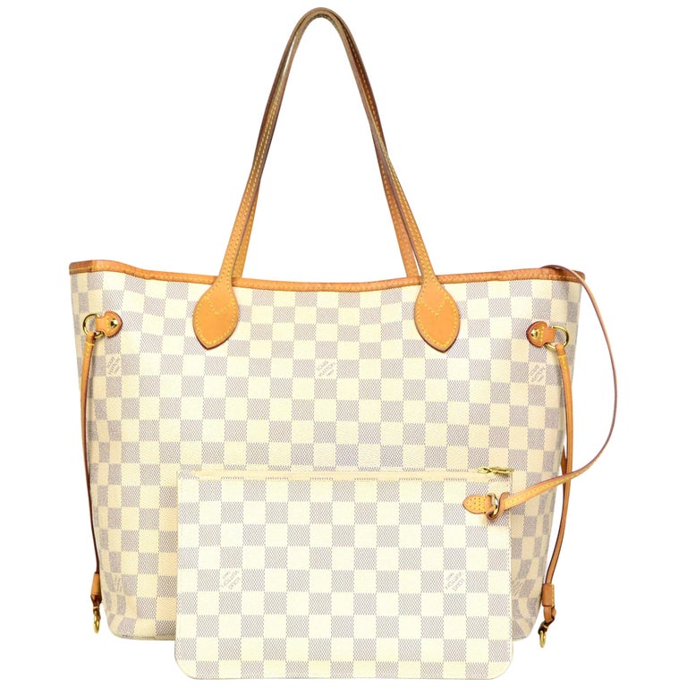 Louis Vuitton Damier Azur Neo Neverfull MM Tote Bag w/ Insert rt. $2,030  For Sale at 1stDibs | louis vuitton neverfull insert