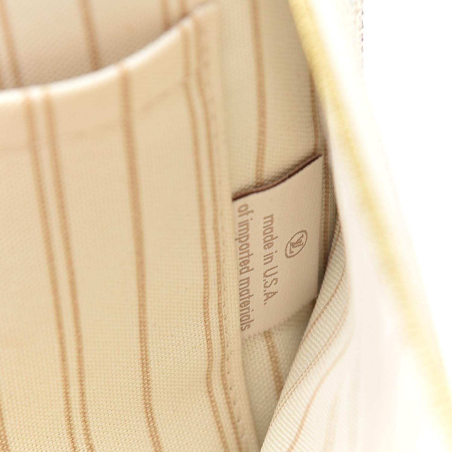 Louis Vuitton Damier Azur Neverfull GM Pochette Beige For Sale 3