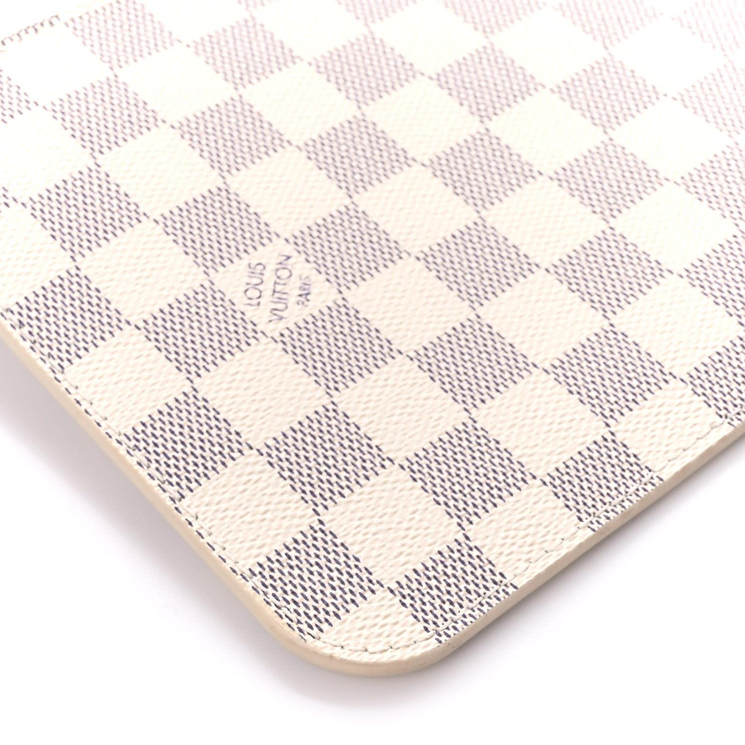 Louis Vuitton Damier Azur Neverfull GM Pochette Rose In Excellent Condition For Sale In Montreal, Quebec