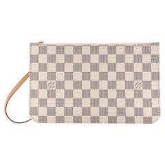 Louis Vuitton Damier Azur Neverfull GM Pochette Rose