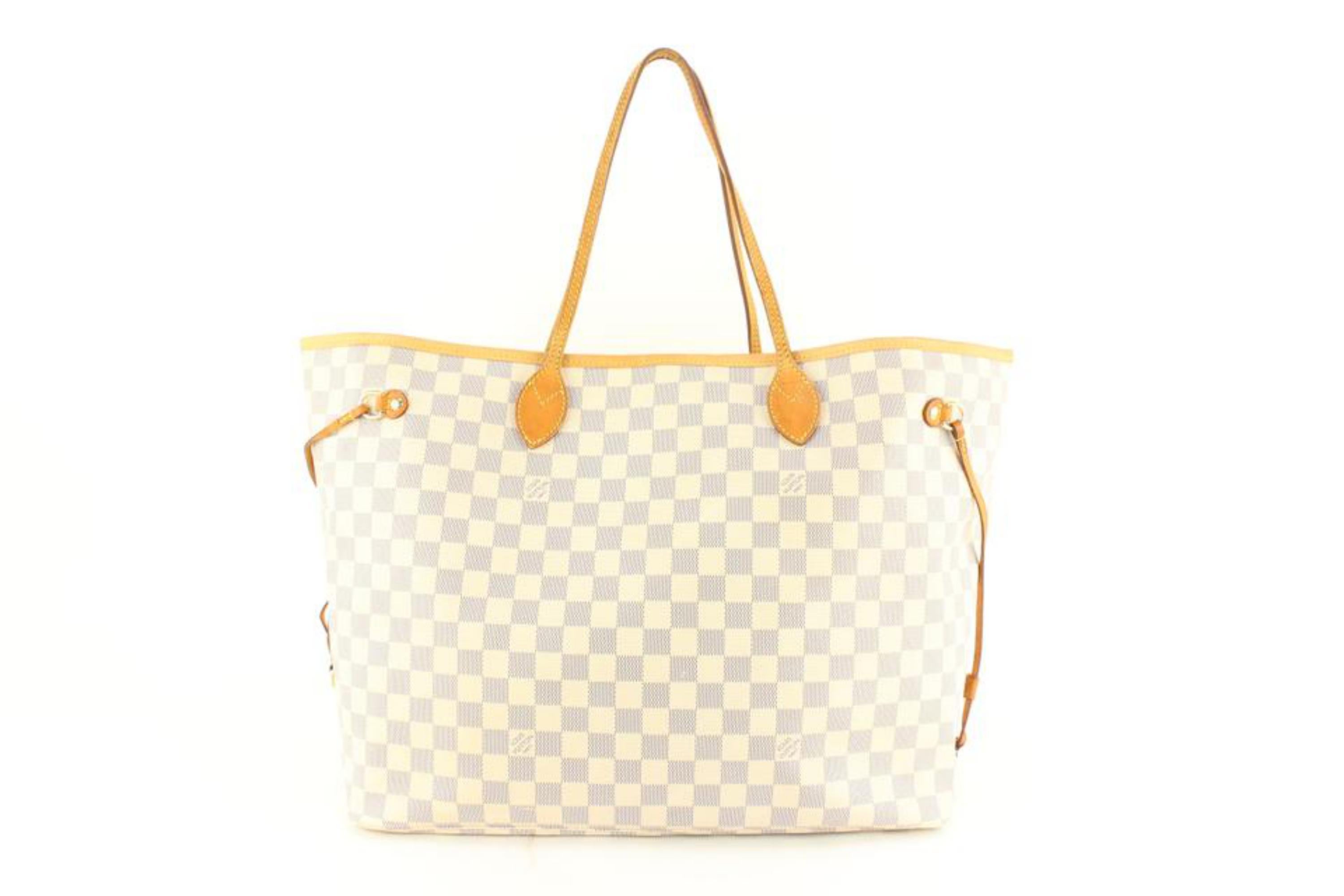 Louis Vuitton Damier Azur Neverfull GM Tote 41lz613s In Good Condition For Sale In Dix hills, NY