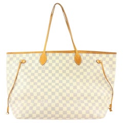 Used Louis Vuitton Damier Azur Neverfull GM Tote bag Upcycle Ready 2LV48