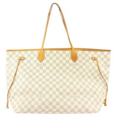 Louis Vuitton - Sac fourre-tout Neverfull GM Damier Azur, prêt à être porté sur le vélo, 2LV48