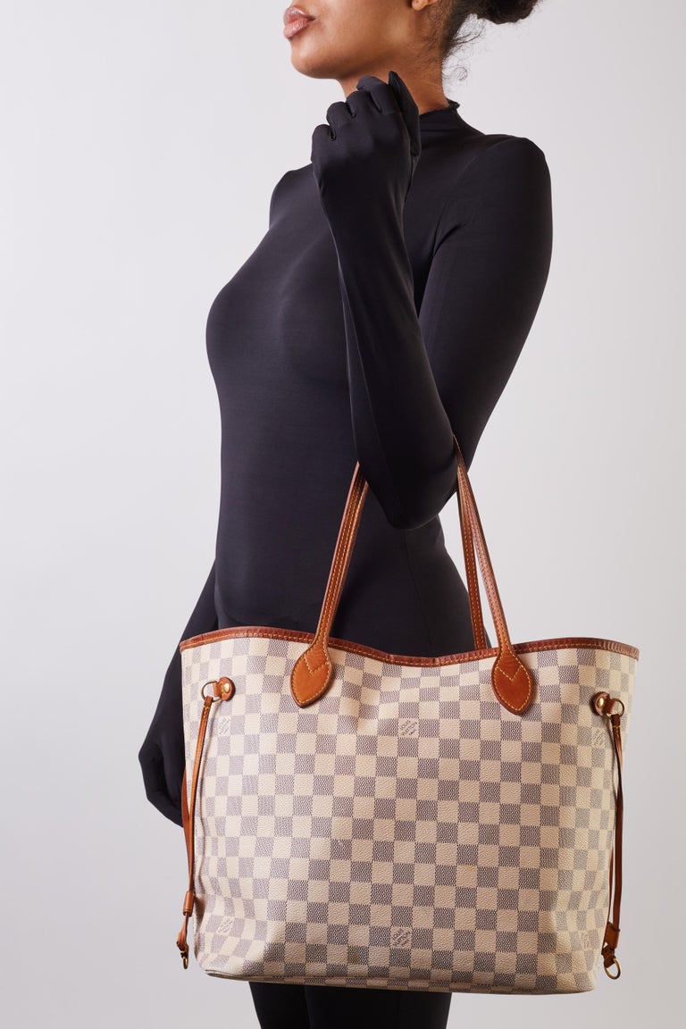 Louis Vuitton Damier Azur Neverfull Mm Bag - 5 For Sale on 1stDibs