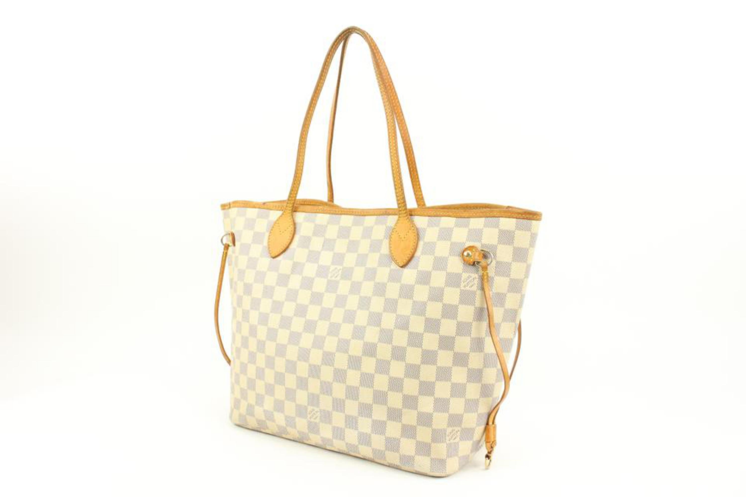 Louis Vuitton Damier Azur Neverfull MM Tote Bag 10lv216s
Date Code/Serial Number: AR3170
Made In: France
Measurements: Length:  18