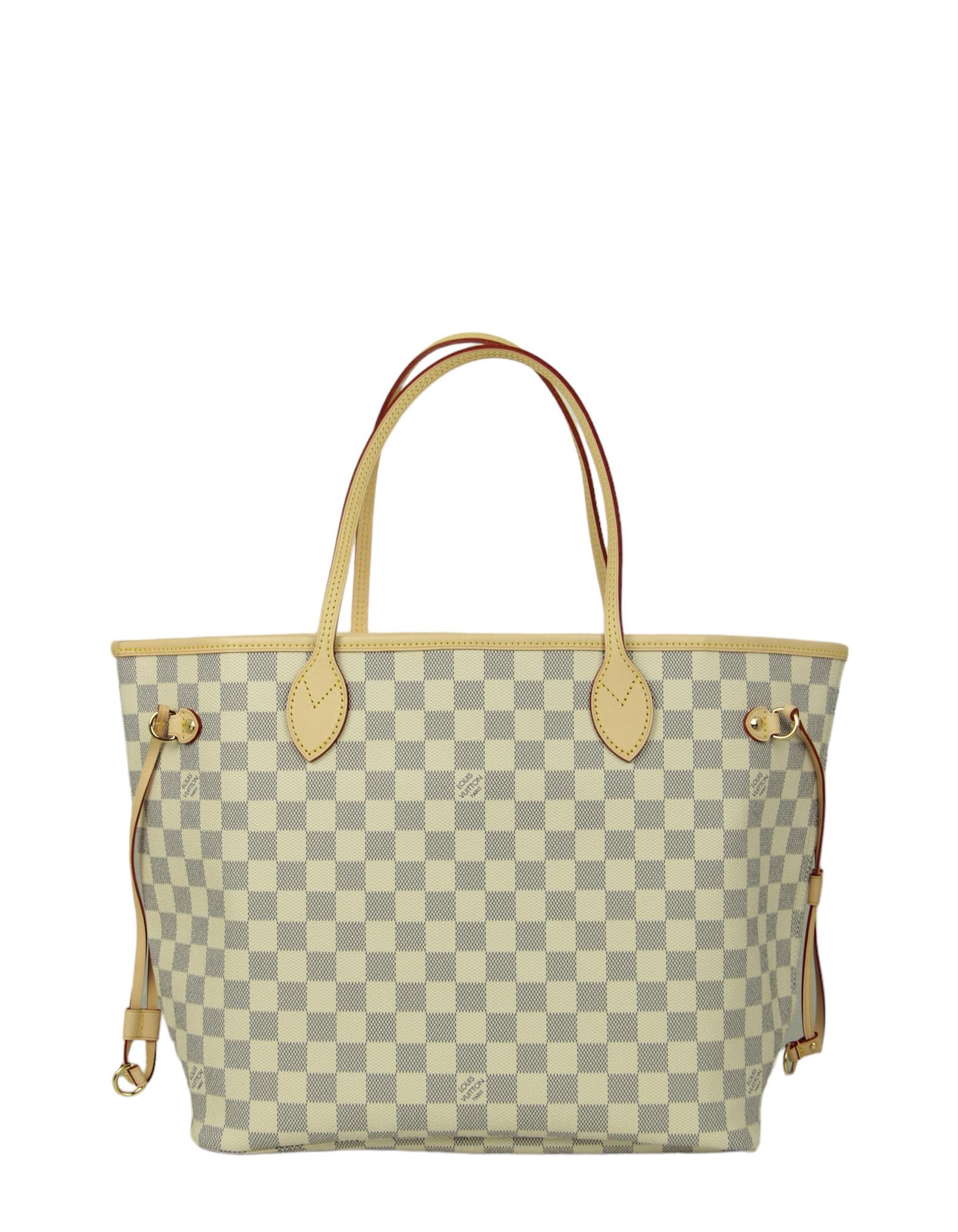 Women's Louis Vuitton Damier Azur Neverfull MM Tote Bag For Sale