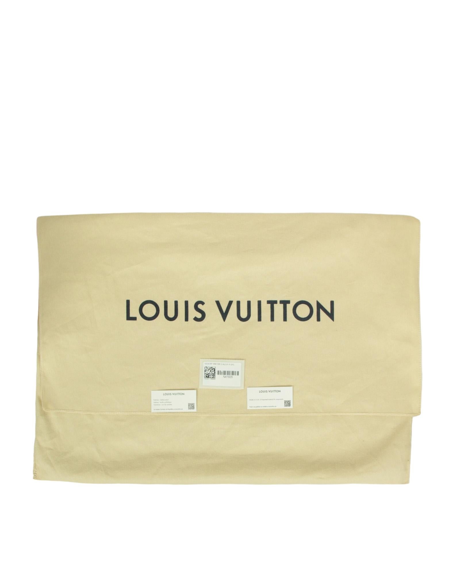 Louis Vuitton Damier Azur Neverfull MM Tragetasche im Angebot 5