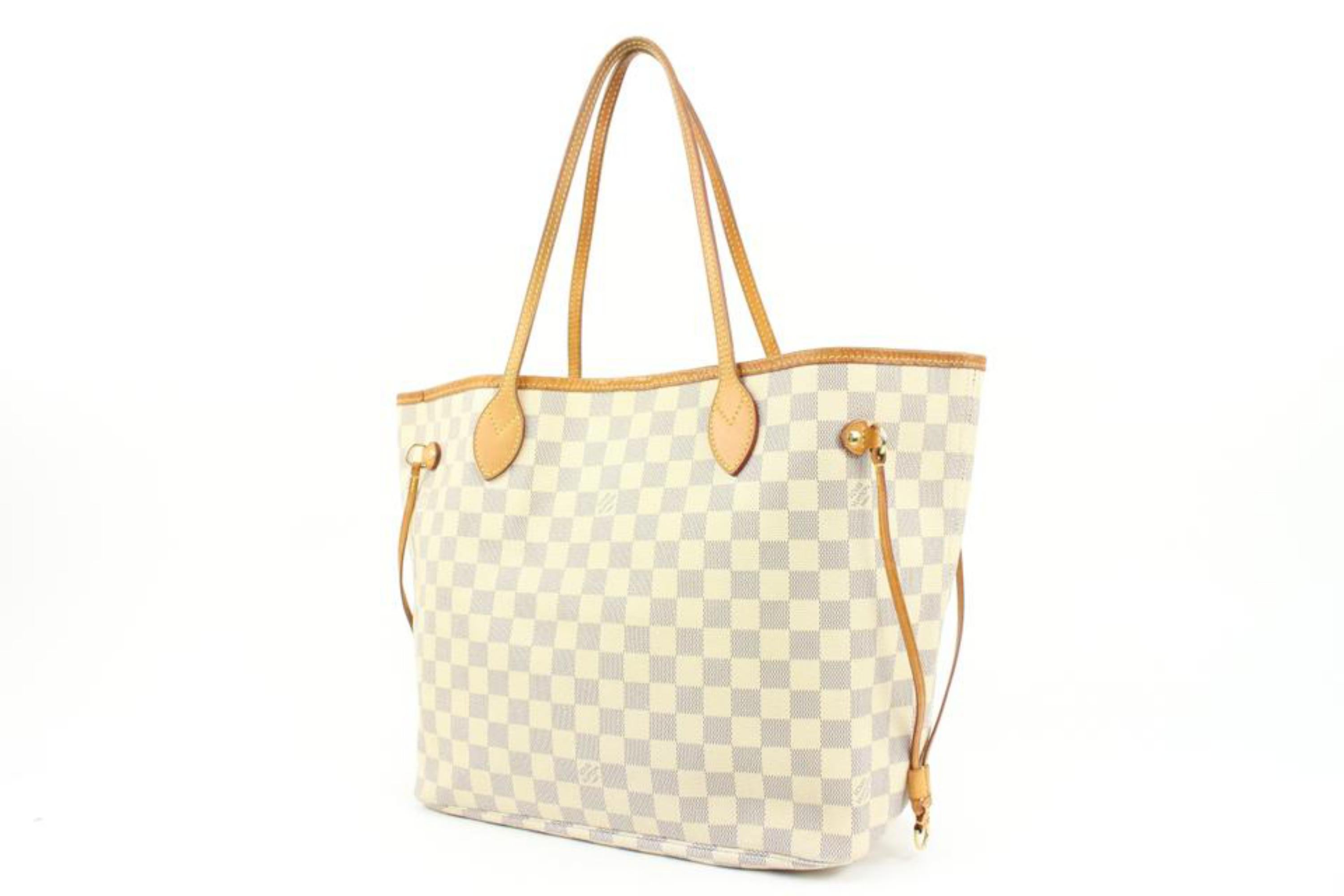 Louis Vuitton Damier Azur Neverfull MM Tote Bag s29lv28
Date Code/Serial Number: SP4110
Made In: France
Measurements: Length:  18.5