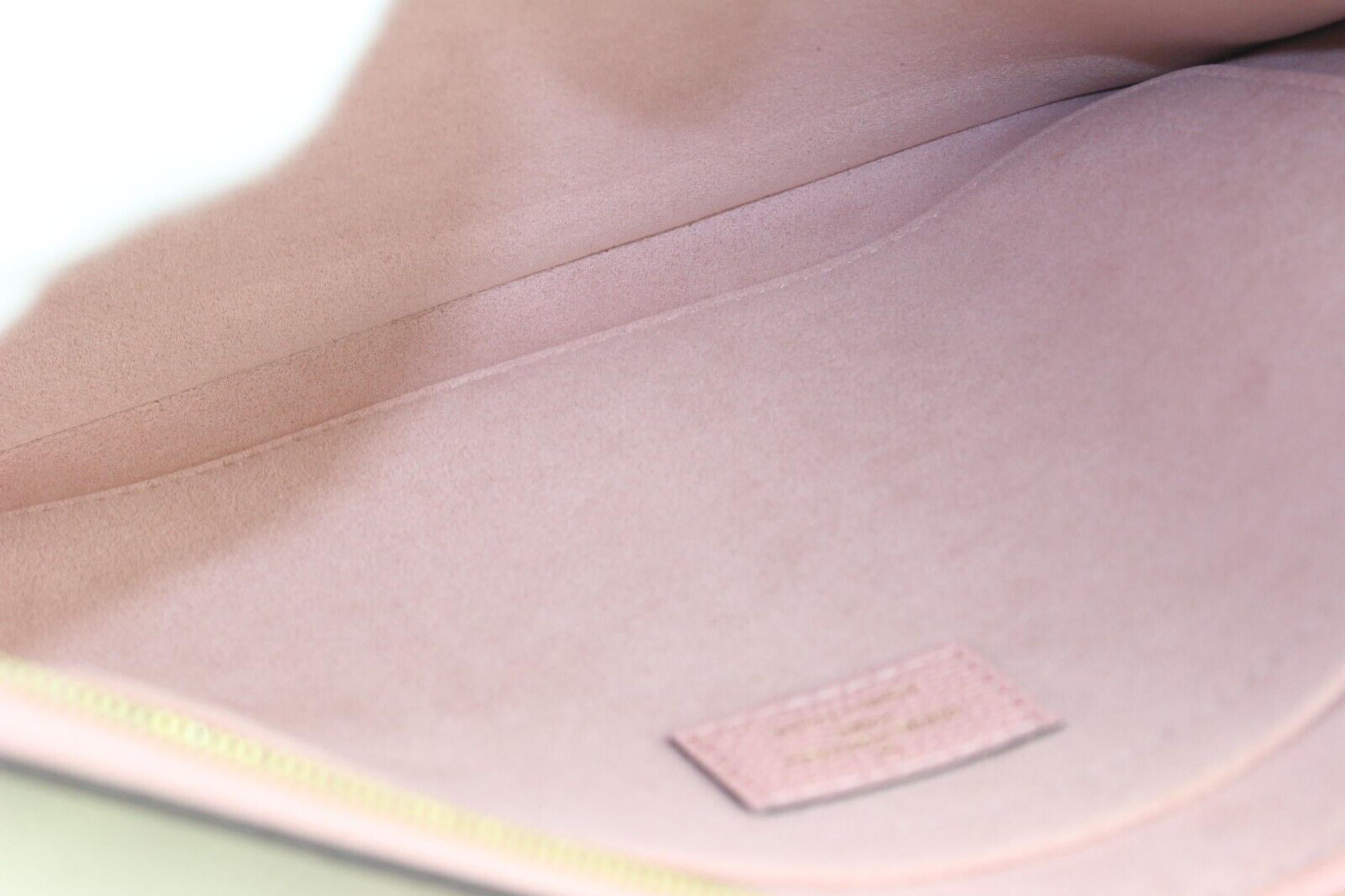 Louis Vuitton Damier Azur Pink Daily Pouch Zip Porfolio Clutch 8LU0224 For Sale 4