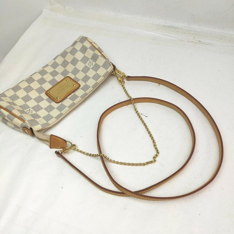 Women's Louis Vuitton Damier Azur Pochette Eva Crossbody 2way Bag 863189 For Sale