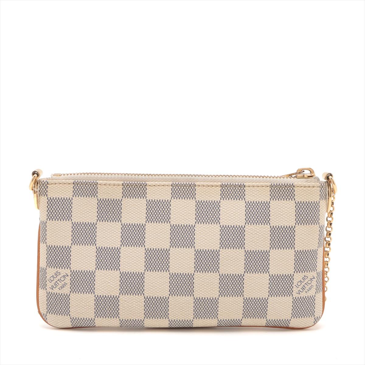Louis Vuitton Damier Azur Pochette Milla MM In Good Condition For Sale In Indianapolis, IN