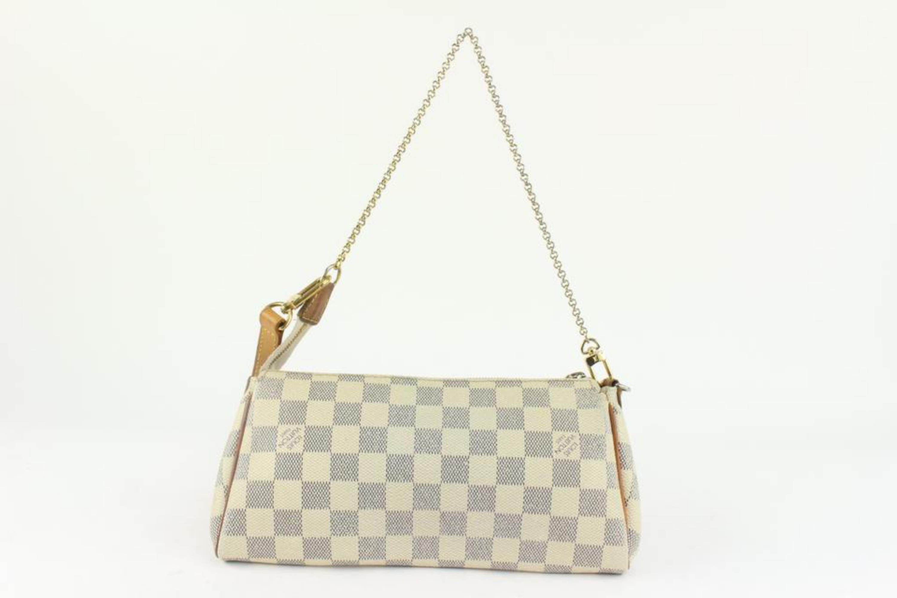 Louis Vuitton Damier Azur Pochette Sophie 2way Eva Crossbody bag 1115lv23 In Good Condition For Sale In Dix hills, NY