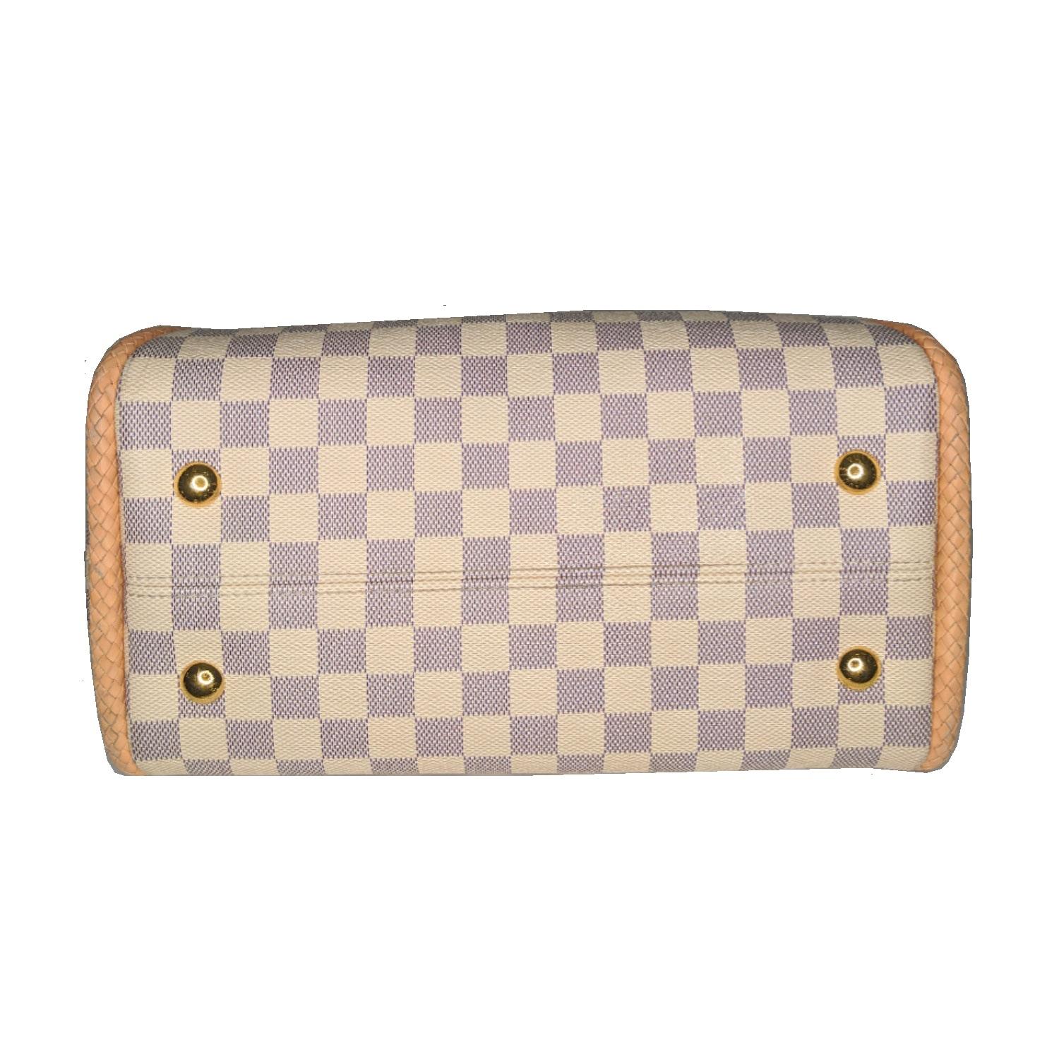 Louis Vuitton Damier Azur Propriano Rose Ballerine Tote In Excellent Condition In Scottsdale, AZ