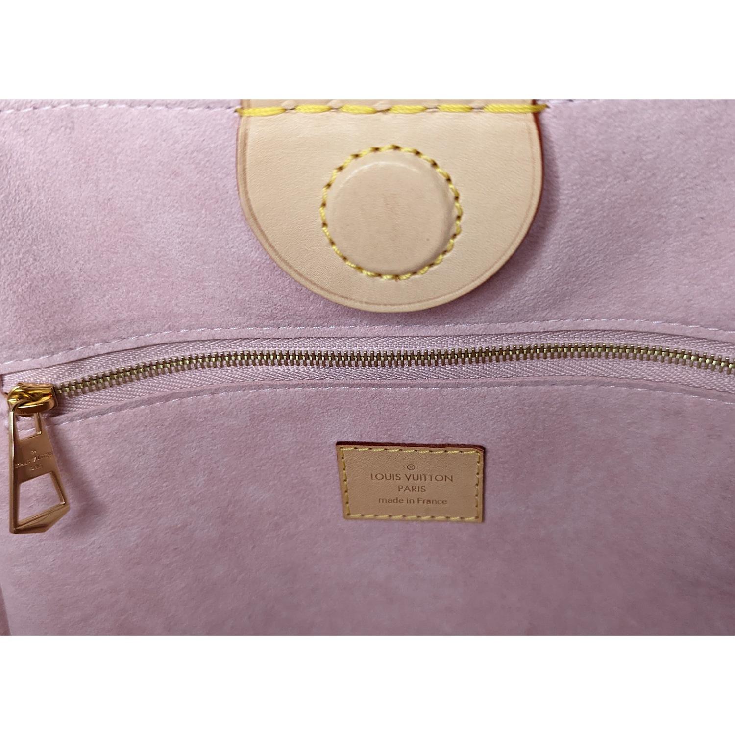Louis Vuitton Damier Azur Propriano Rose Ballerine Tote 5