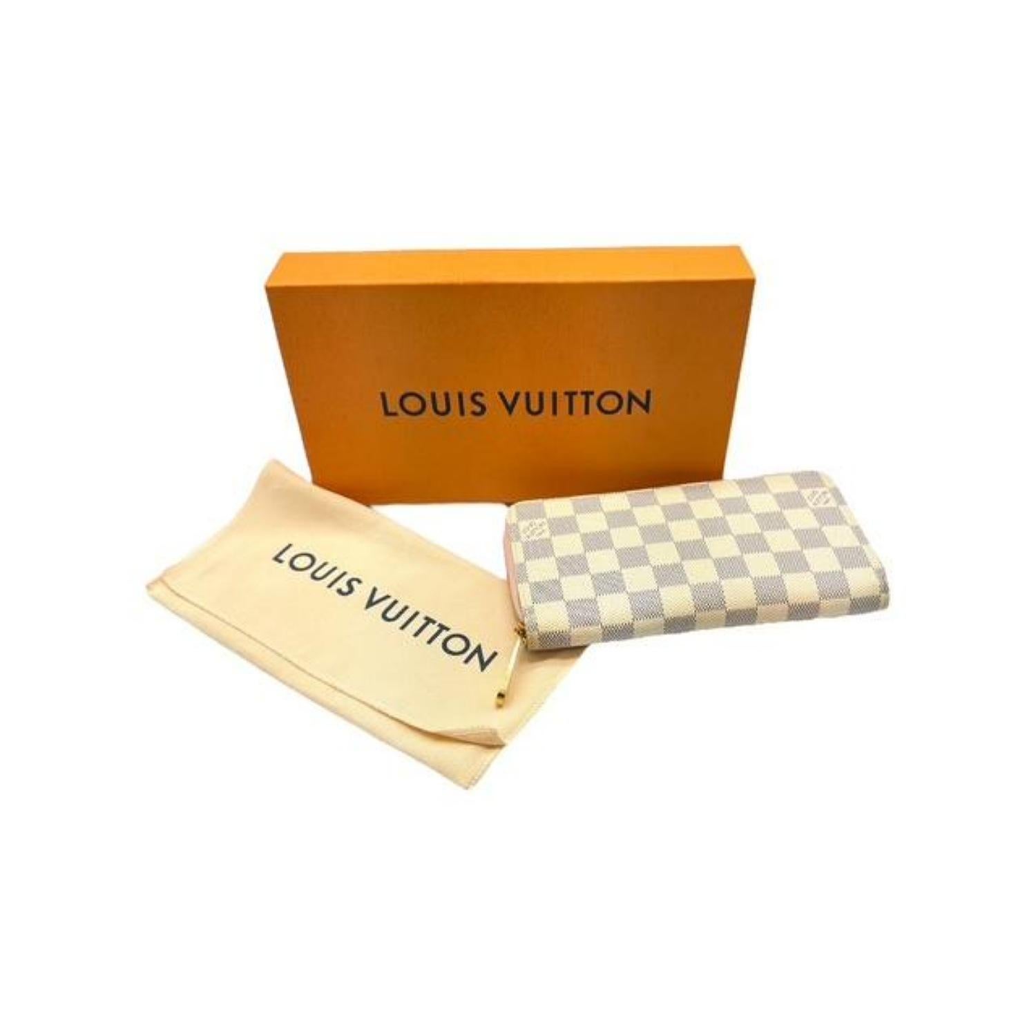 Louis Vuitton Damier Azur Rose Ballerine Zippy Wallet For Sale 5