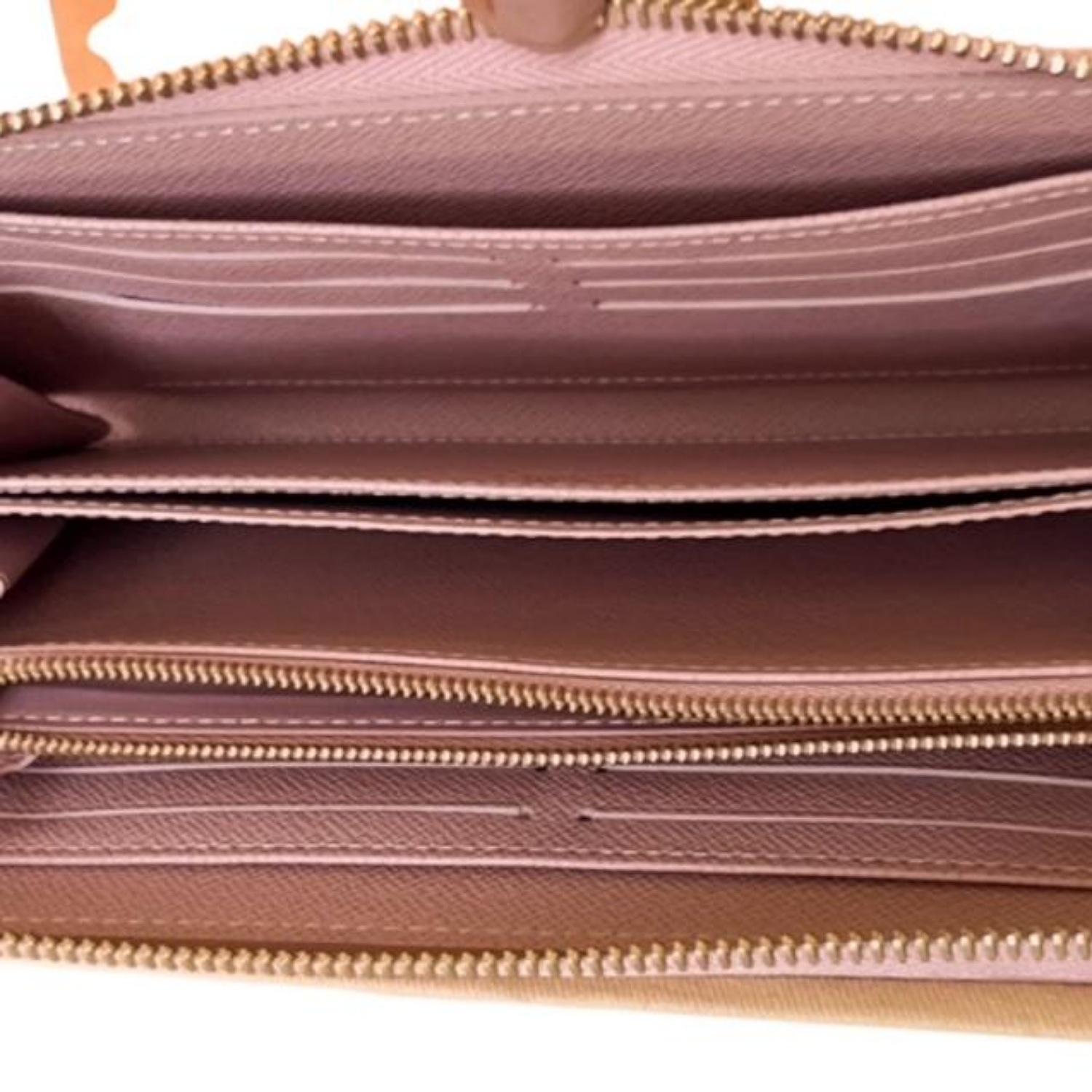 Louis Vuitton Damier Azur Rose Ballerine Zippy Wallet For Sale 2