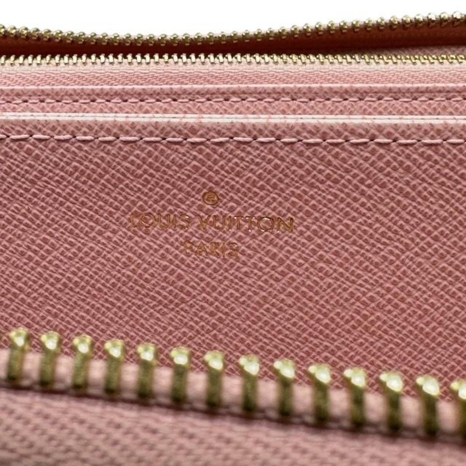 Louis Vuitton Damier Azur Rose Ballerine Zippy Wallet For Sale 3