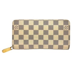 Louis Vuitton Damier Azur Rose Ballerine Zippy Wallet