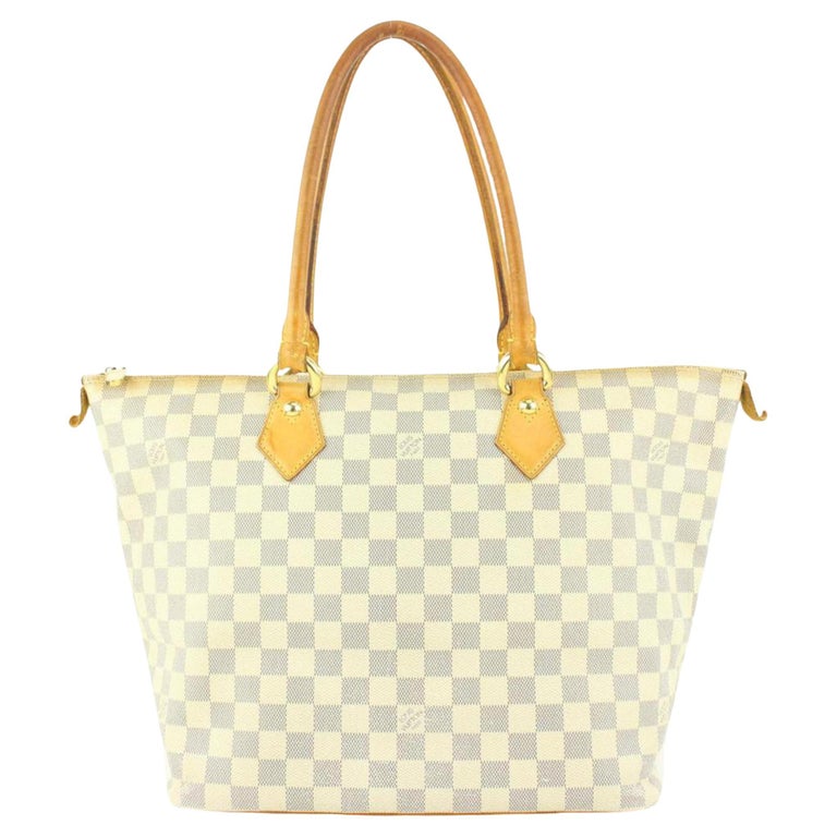 Louis Vuitton Damier Azur Saleya MM Zip Tote Bag 111lv20 For Sale