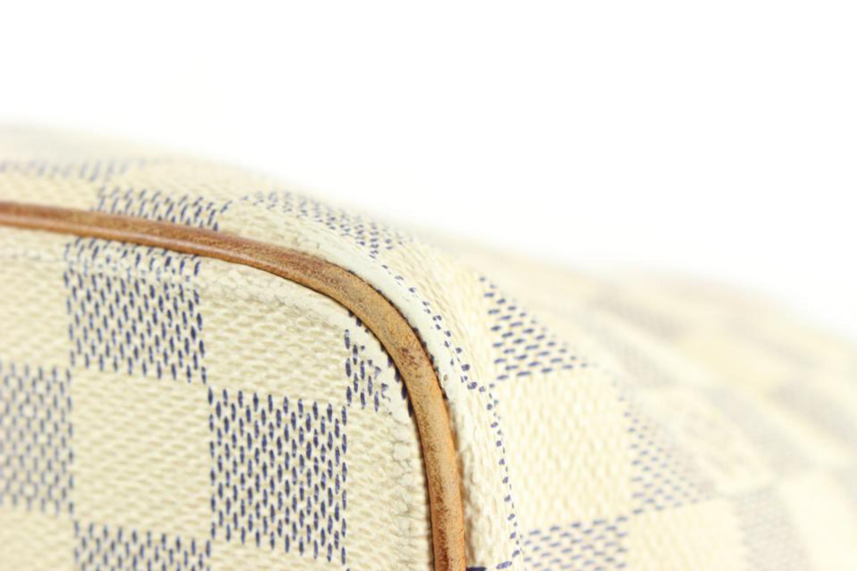 Sac fourre-tout Louis Vuitton Damier Azur Saleya MM à fermeture éclair 87lz56s Pour femmes en vente