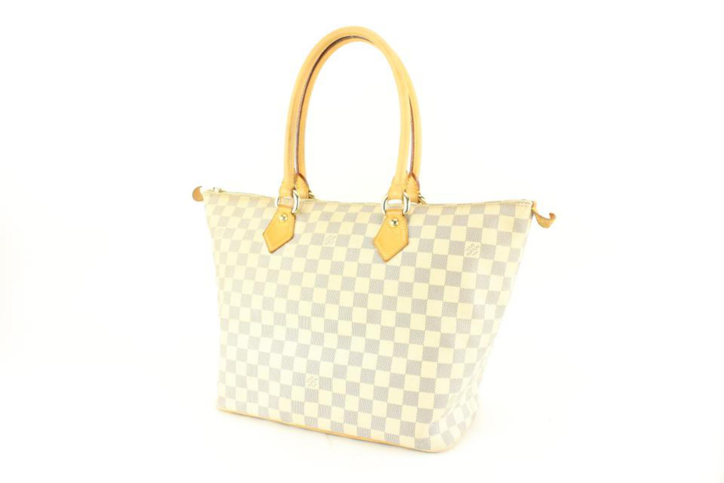 Louis Vuitton Damier Azur Saleya MM Zip Tote Bag 89lk615s For Sale 4