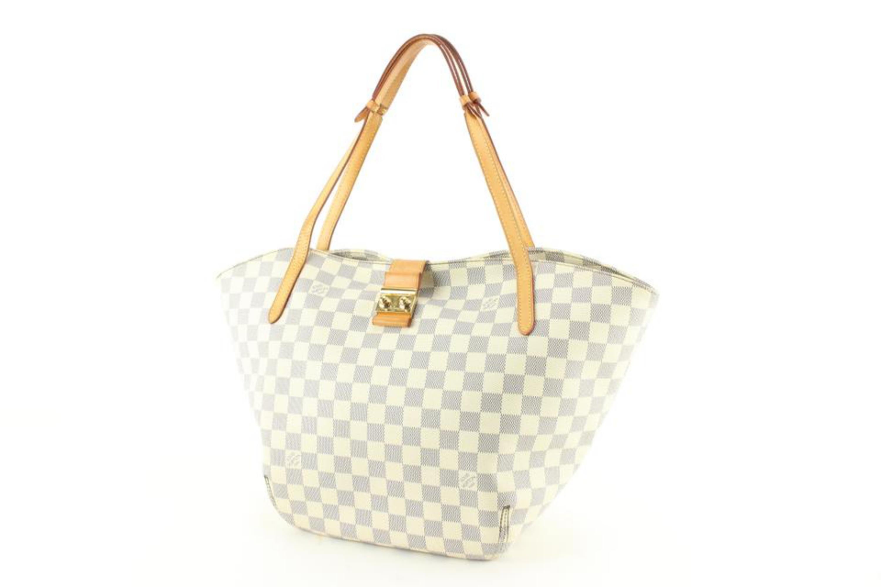 Sac cabas Louis Vuitton Damier Azur Salina PM 40lk76s en vente 6