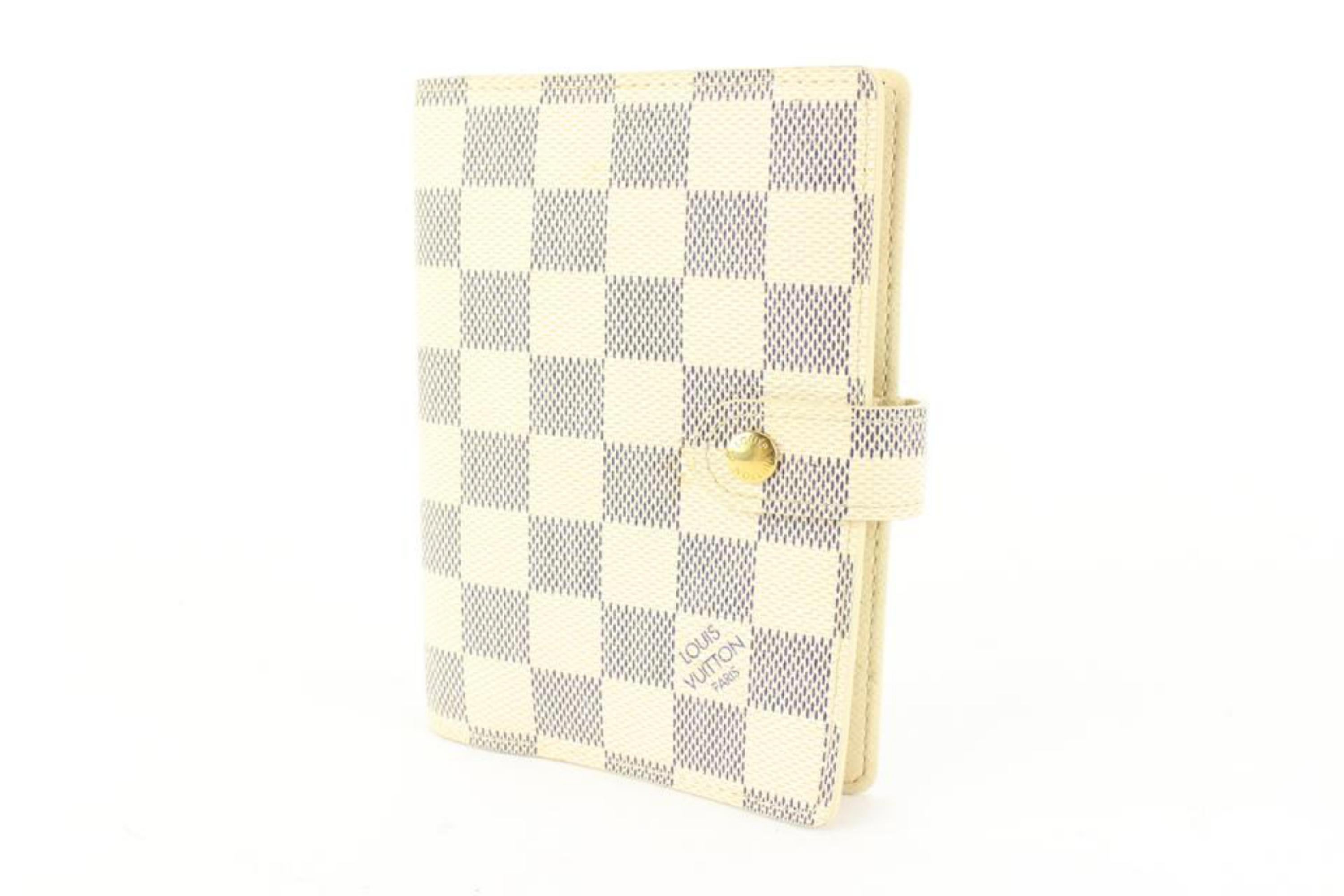 Kleiner Louis Vuitton Damier Azur Kleiner Ring Agenda PM 40lk510s im Angebot 5