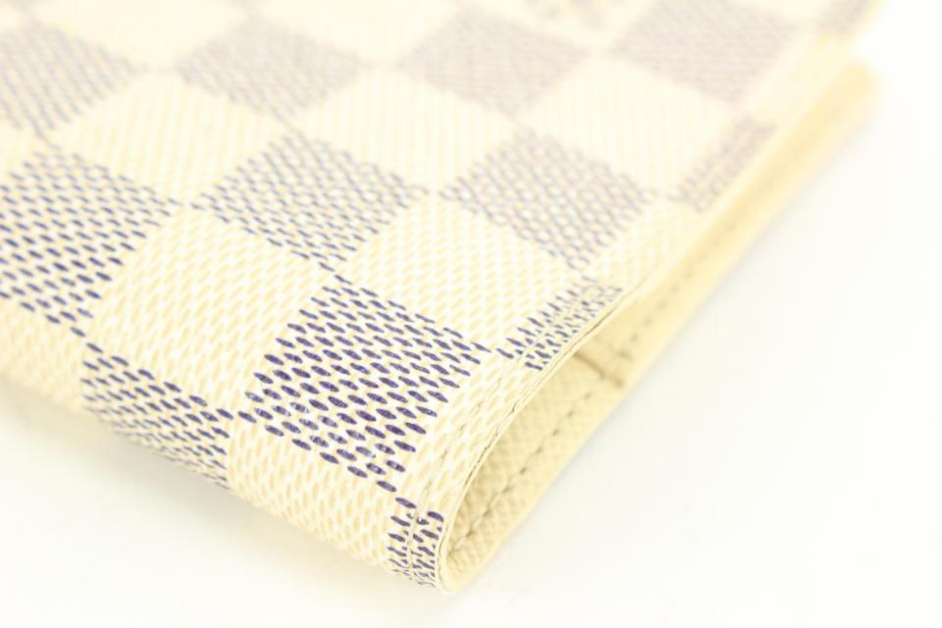 Kleiner Louis Vuitton Damier Azur Kleiner Ring Agenda PM 40lk510s im Zustand „Relativ gut“ im Angebot in Dix hills, NY