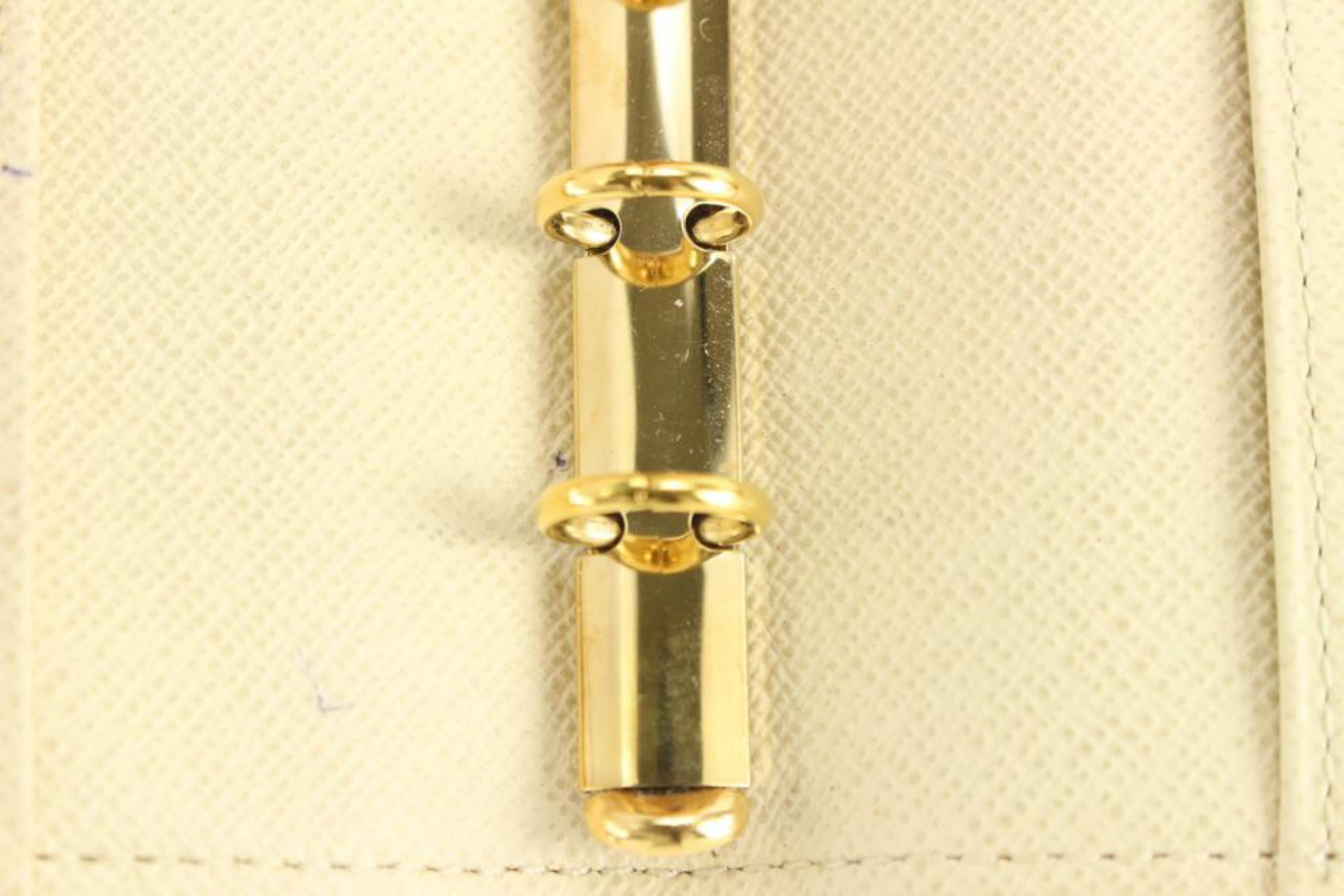 Femenino o masculino Louis Vuitton Damier Azur Agenda Anillo Pequeño PM 40lk510s en venta