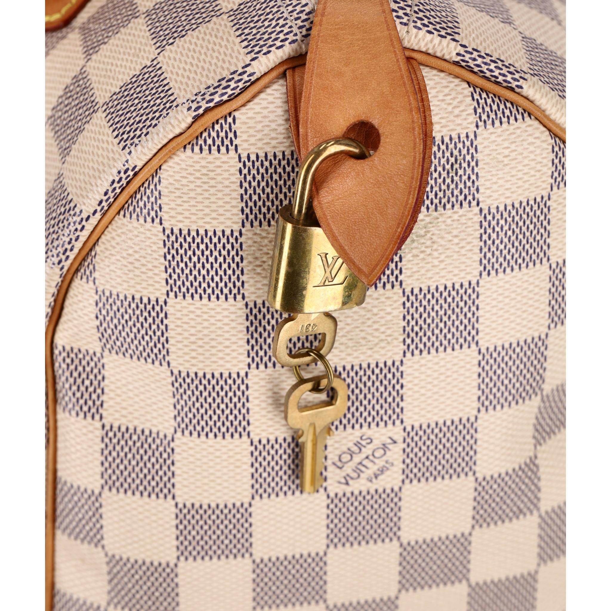 Louis Vuitton Damier Azur Speedy 25 Handbag In Excellent Condition In London, GB