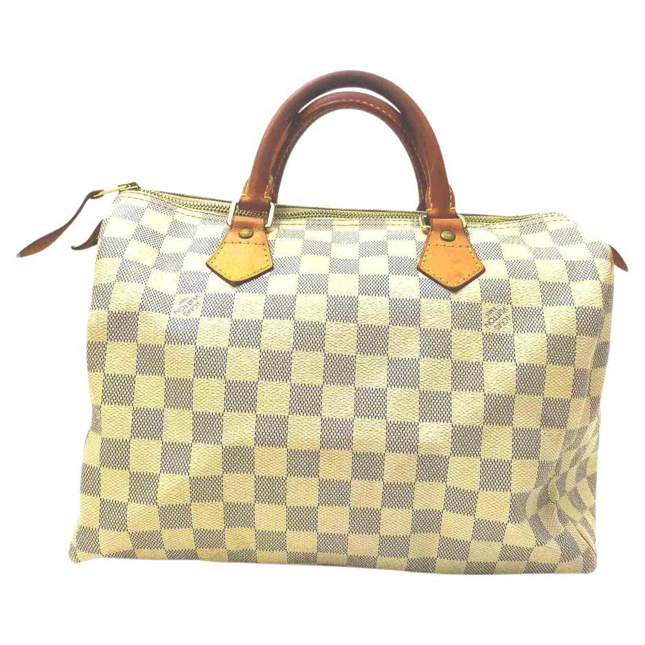 Louis Vuitton Damier Azur Canvas Speedy 30 Bag at 1stDibs