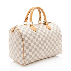 Louis Vuitton Damier Azur Speedy 30 Satchel