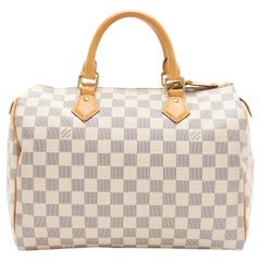 Louis Vuitton Damier Azur Speedy 30 Satchel