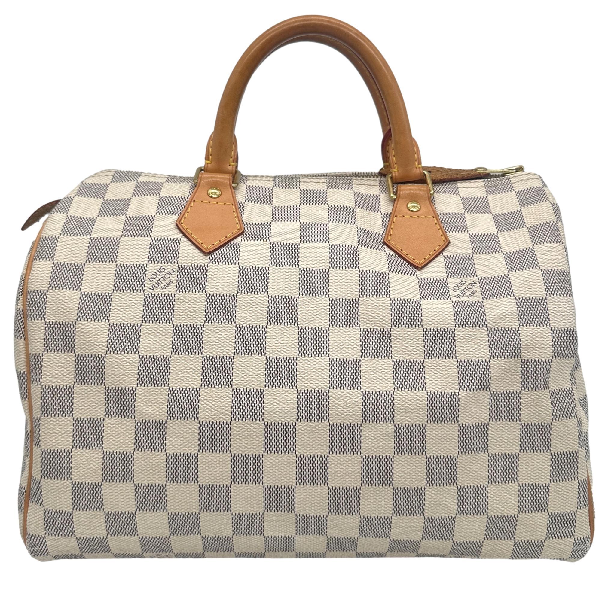 Women's or Men's Louis Vuitton Damier Azur Speedy 30 Top Handle Bag, France 2010. For Sale