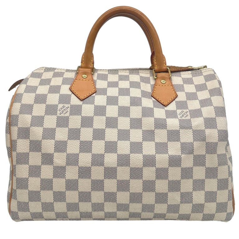 Sac a main Speedy 30 Damier Azur de Louis Vuitton France 2010. En vente sur 1stDibs le speedy de louis vuitton sac louis vuitton ancienne collection sac louis vuitton damier