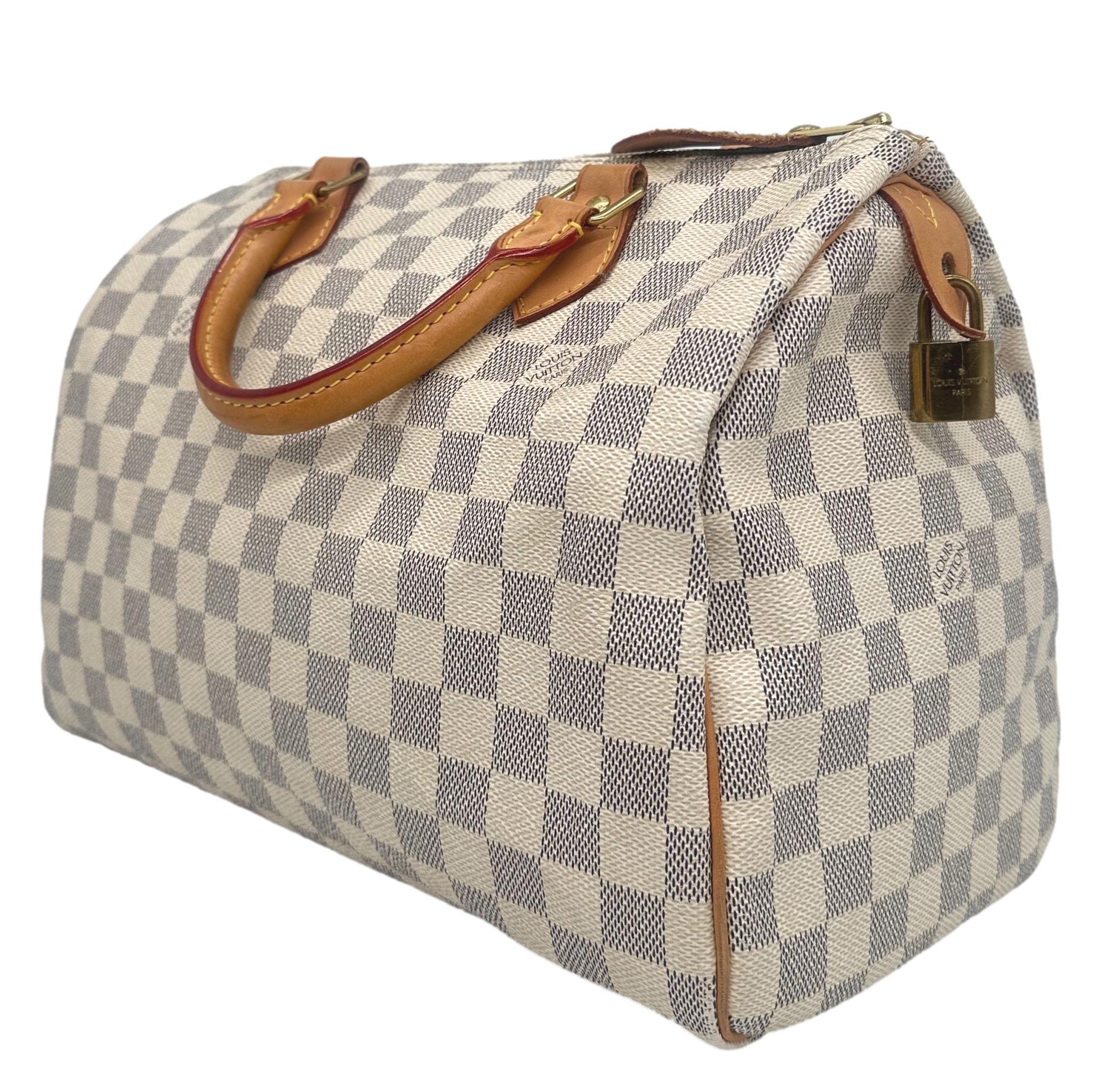Louis Vuitton Damier Azur Speedy 30 Top Handle Bag, France 2010. For Sale 1