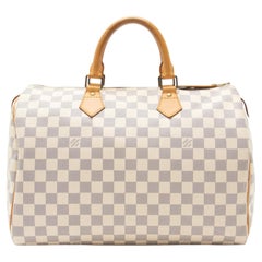 Louis Vuitton Damier Azur Speedy 35 Satchel