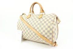 Louis Vuitton Damier Azur Speedy Bandouliere 35 with Strap 86lv33s